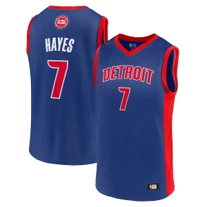 Increíble Delicioso Men's Killian Hayes Blue Detroit Pistons Team Player Jersey