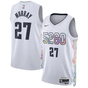 Práctico Original Jamal Murray Denver Nuggets Nike Unisex 2024/25 Swingman Player Jersey City Edition White