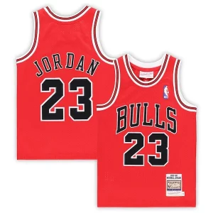 Lujoso Magnífico Michael Jordan Chicago Bulls Preschool 1997/98 Hardwood Classics Authentic Jersey Red/Black/White
