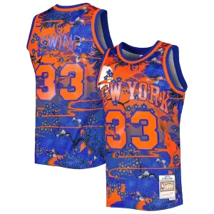 Versátil Patrick Ewing New York Knicks 1985/86 Hardwood Classics Lunar New Year Swingman Jersey Blue