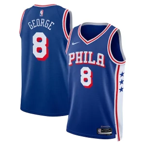 Hermoso Único Estupendo Paul George Philadelphia 76ers Nike Unisex 2024 Offseason Addition Nike Swingman Jersey Royal