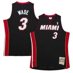 Estupendo Duradero Lujoso Dwyane Wade Miami Heat Hardwood Classics Swingman Jersey Black
