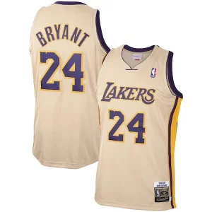 Clásico Men's Los Angeles Lakers Kobe Bryant Gold 2008 09 Hardwood Classics Authentic Player Jersey