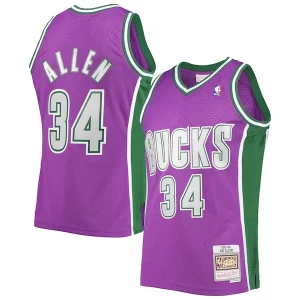Duradero Lujoso Ray Allen Milwaukee Bucks 2001/02 Hardwood Classics Swingman Jersey Purple