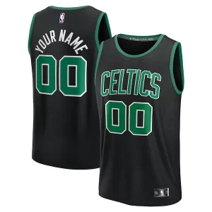 Bonito Versátil Cool Boston Celtics Youth Custom Fast Break Jersey Black Statement Edition/Kelly Green/White