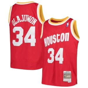 Estupendo Comodo Delicioso Hakeem Olajuwon Houston Rockets Youth Swingman Throwback Jersey Red