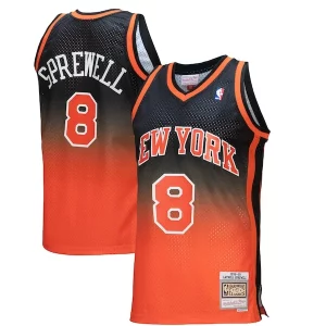 Único Cool Latrell Sprewell New York Knicks 1998/99 Hardwood Classics Fadeaway Swingman Player Jersey Orange/Black