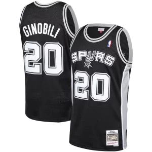 Elegante Genial Original Manu Ginobili San Antonio Spurs 2002 03 Hardwood Classics Player Swingman Jersey Black