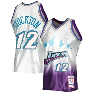 Resistente Genial Magnífico John Stockton Utah Jazz 1996/97 Hardwood Classics 75th Anniversary Swingman Jersey Platinum