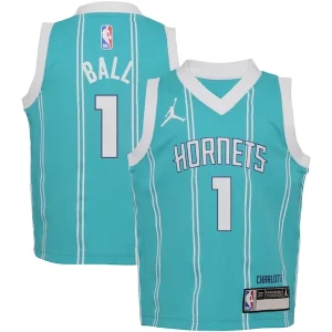 Magnífico Original Atractivo LaMelo Ball Charlotte Hornets Jordan Brand Toddler Swingman Player Jersey Icon Edition Teal