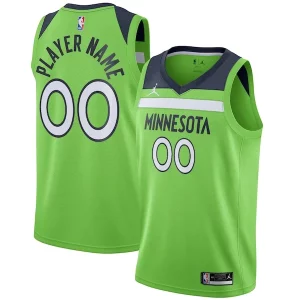 Encantador Atractivo Resistente Minnesota Timberwolves Jordan Brand Swingman Custom Jersey Statement Edition Green