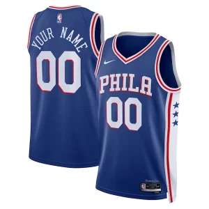 Magnífico Chulo Clásico Philadelphia 76ers Nike Unisex 2022/23 Swingman Custom Jersey Royal Icon Edition