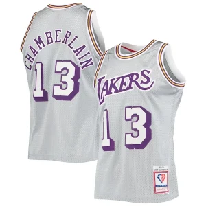 Moderno Encantador Maravilloso Wilt Chamberlain Los Angeles Lakers 75th Anniversary 1971/72 Hardwood Classics Swingman Jersey Silver