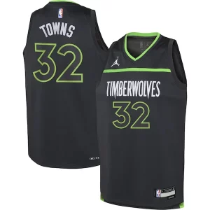 Increíble Ideal Karl Anthony Towns Minnesota Timberwolves Jordan Brand Youth Swingman Jersey Statement Edition Black