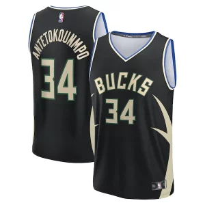 Estupendo Giannis Antetokounmpo Milwaukee Bucks Youth Fast Break Replica Player Jersey Statement Edition Black