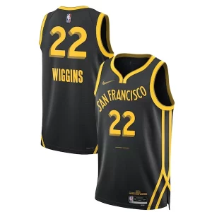 Clásico Moderno Lujoso Andrew Wiggins Golden State Warriors Nike Unisex 2023/24 Swingman Jersey Black City Edition