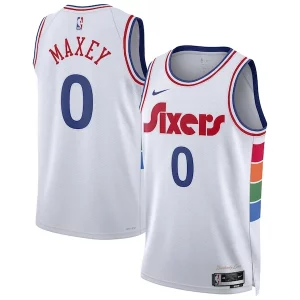Perfecto Magnífico Tyrese Maxey Philadelphia 76ers Nike Unisex 2024/25 Swingman Player Jersey City Edition White