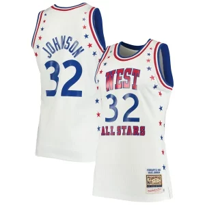 Hermoso Versátil Magic Johnson Los Angeles Lakers 1983 NBA All Star Game Hardwood Classics Authentic Jersey White