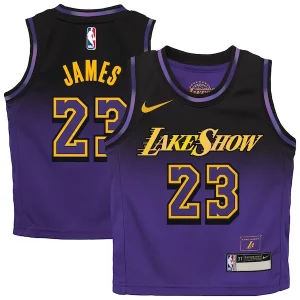 Encantador LeBron James Los Angeles Lakers Nike Toddler 2024/25 Swingman Player Jersey City Edition Purple