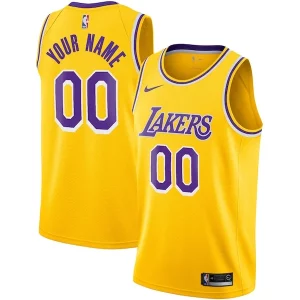 Delicioso Los Angeles Lakers Nike Custom Swingman Jersey Gold Icon Edition