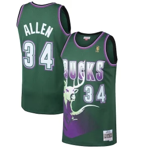 Estupendo Magnífico Fantástico Ray Allen Milwaukee Bucks 1996/97 Hardwood Classics Swingman Jersey Kelly Green