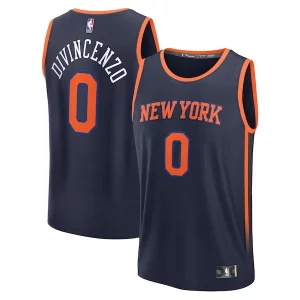Único Sofisticado Clásico Donte DiVincenzo New York Knicks Fast Break Replica Player Jersey Statement Edition Navy