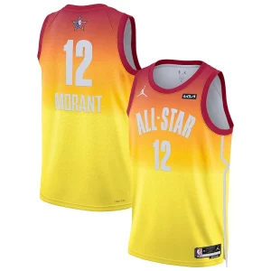 Lujoso Ja Morant Jordan Brand 2023 NBA All Star Game Swingman Jersey Orange