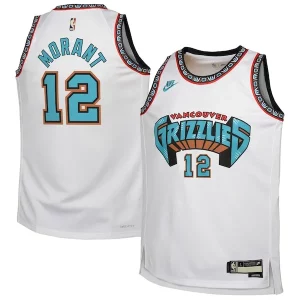 Comodo Bonito Ja Morant Memphis Grizzlies Nike Youth 2024/25 Swingman Jersey White Classic Edition