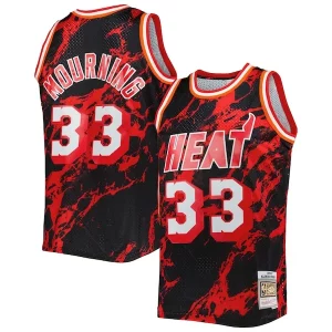 Bonito Fácil de llevar Cool Alonzo Mourning Miami Heat 1996/97 Hardwood Classics Marble Swingman Jersey Black