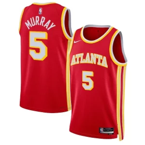 Original Práctico Dejounte Murray Atlanta Hawks Nike Unisex Swingman Jersey Icon Edition Red