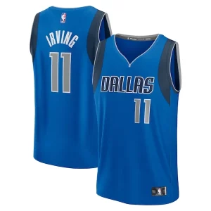 Versátil Kyrie Irving Dallas Mavericks Fast Break Replica Player Jersey Icon Edition Blue