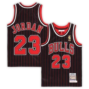 Maravilloso Michael Jordan Chicago Bulls Preschool 1996/97 Hardwood Classics Authentic Jersey Black/Red/White