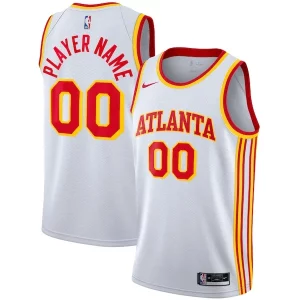Cool Atlanta Hawks Nike 2020/21 Swingman Custom Jersey Association Edition White