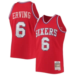Magnífico Increíble Duradero Julius Erving Philadelphia 76ers 1982/83 Hardwood Classics NBA 75th Anniversary Diamond Swingman Jersey Red