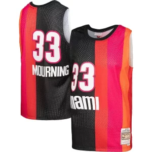Maravilloso Práctico Moderno Alonzo Mourning Miami Heat Hardwood Classics 2005/06 Split Swingman Jersey Black/Red