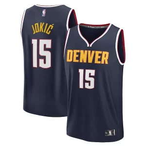 Resistente Nikola Jokic Denver Nuggets Fast Break Replica Player Jersey Icon Edition Navy