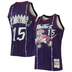 Fantástico Lujoso Vince Carter Toronto Raptors 1998/99 Hardwood Classics NBA 75th Anniversary Diamond Swingman Jersey Purple