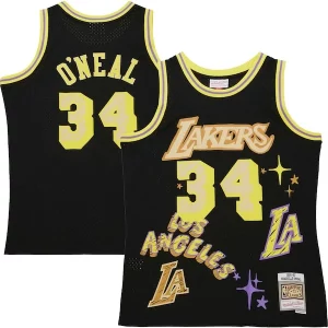 Chulo Shaquille O'Neal Los Angeles Lakers 1996/97 Swingman Sidewalk Sketch Jersey Black