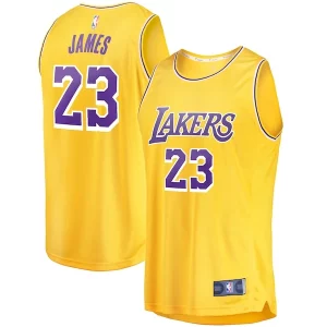 Encantador Exquisito LeBron James Los Angeles Lakers Youth Fast Break Player Jersey Icon Edition Gold