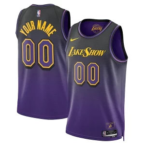 Lujoso Fantástico Los Angeles Lakers Nike Unisex 2024/25 Custom Swingman Jersey City Edition Purple