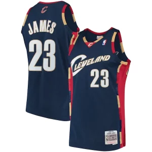 Único Fantástico Atractivo LeBron James Cleveland Cavaliers Hardwood Classics Swingman Jersey Navy