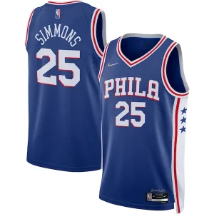 Clásico Resistente Ben Simmons Philadelphia 76ers Nike 2021/22 Diamond Swingman Jersey Icon Edition Royal
