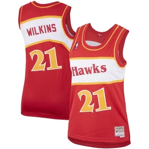 Hermoso Cool Maravilloso Dominique Wilkins Atlanta Hawks Women's Hardwood Classics Swingman Jersey Red