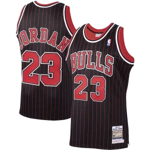 Elegante Michael Jordan Chicago Bulls 1995/96 Hardwood Classics Authentic Jersey Black/Scarlet/White