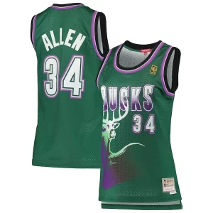 Moderno Ray Allen Milwaukee Bucks Women's 1996/97 Hardwood Classics Swingman Jersey Green