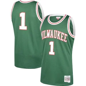 Magnífico Exquisito Increíble Oscar Robertson Milwaukee Bucks 2001/02 Hardwood Classics Swingman Jersey Green
