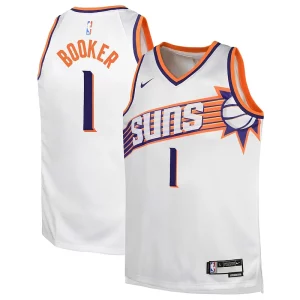 Robusto Práctico Devin Booker Phoenix Suns Nike Youth Swingman Jersey Association Edition White