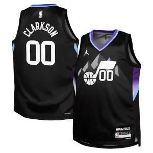 Único Jordan Clarkson Utah Jazz Jordan Brand Youth Swingman Jersey Statement Edition Black