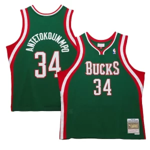 Resistente Giannis Antetokounmpo Milwaukee Bucks 2013/14 Hardwood Classics Swingman Jersey Hunter Green