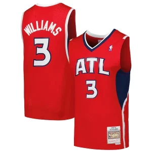 Práctico Bonito Lou Williams Atlanta Hawks 2001/02 Hardwood Classics Swingman Jersey Red